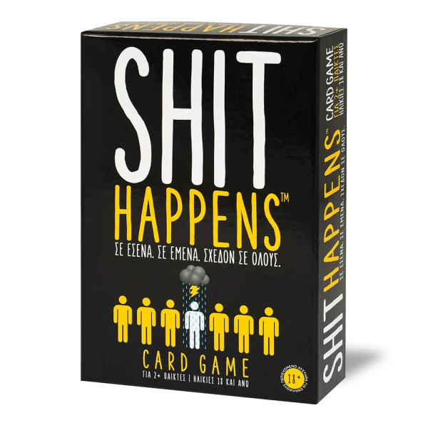 AS GAMES BOARD GAME SHIT HAPPENS FOR AGES 18+ AND 2+ PLAYERS