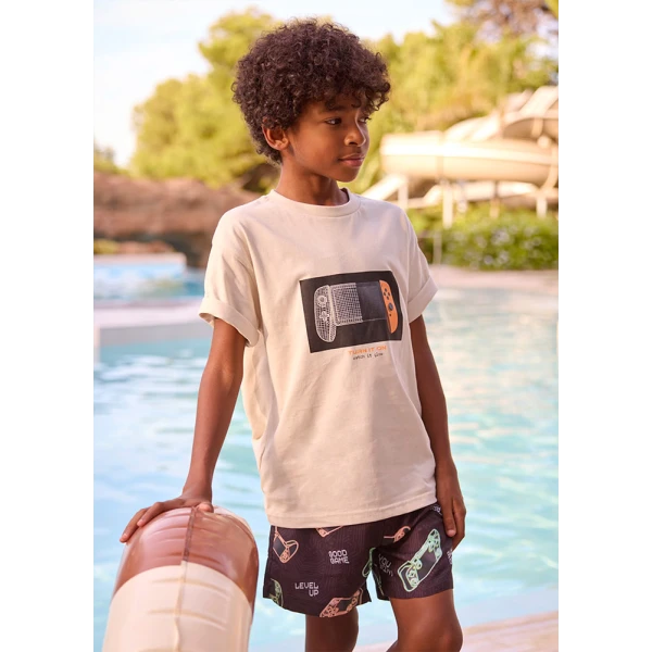 MAYORAL SWIMSUIT PRINTED BLACK 