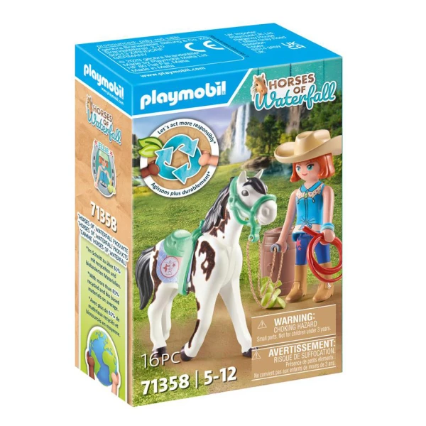 PLAYMOBIL HORSES OF THE WATERFALL FEEDING TIME WITH ELLIE AND SAWDUST