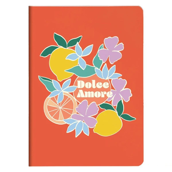 D. AMORE A5 RULED STAPLED NOTEBOOK - 3 DESINGS