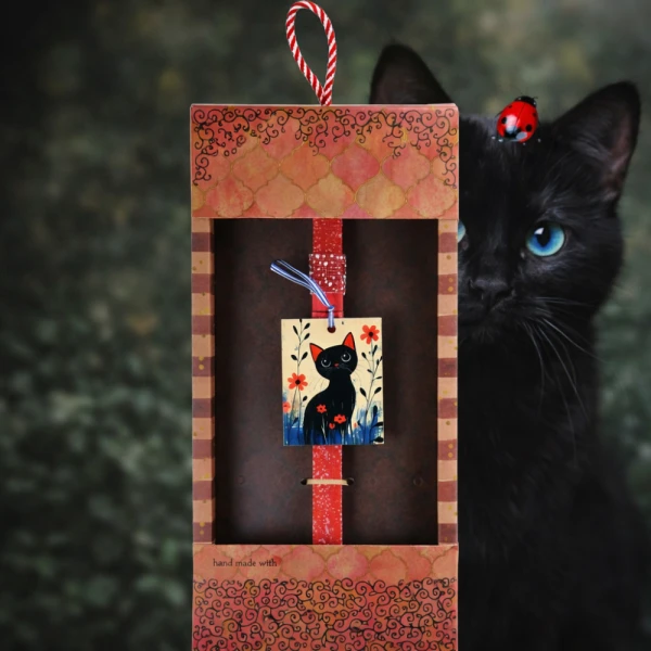 SYNCHRONIA HANDMADE CANDLE 30 cm PET FRAME - CAT