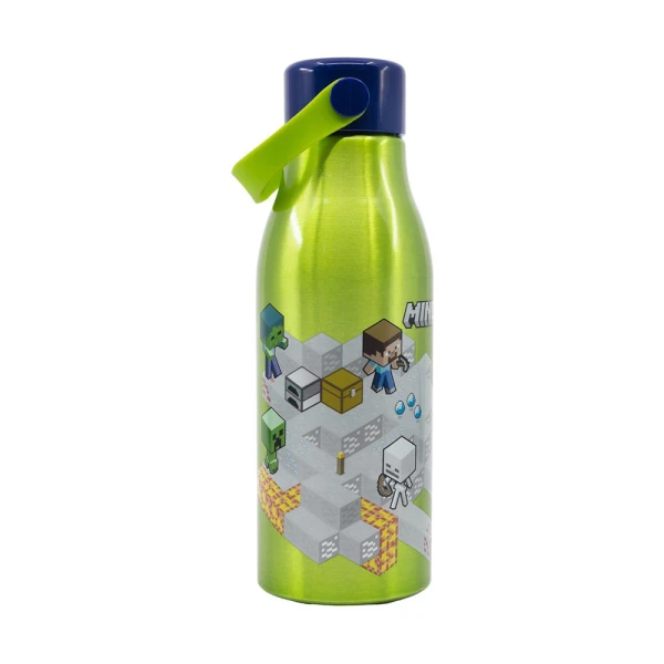 ΠΑΓΟΥΡΙ ΑΛΟΥΜΙΝΙΟΥ ΜΕ FLEXI ΛΑΒΗ 760ml MINECRAFT