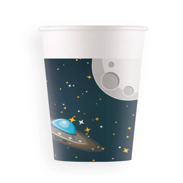 SPACE ROCKET FSC PAPER CUPS (WM) 200ml 8 pcs 