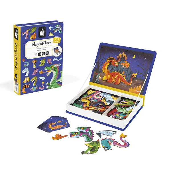 JANOD MAGNETIC GAME BOOK DRAGONS FOR AGES 3+