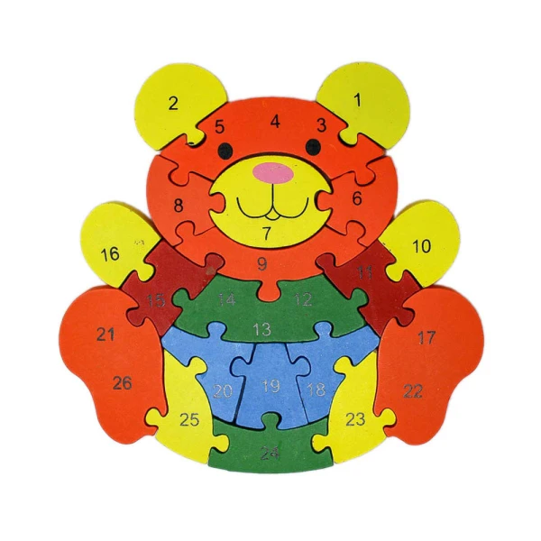 WOODEN PUZZLE TEDDY BEAR