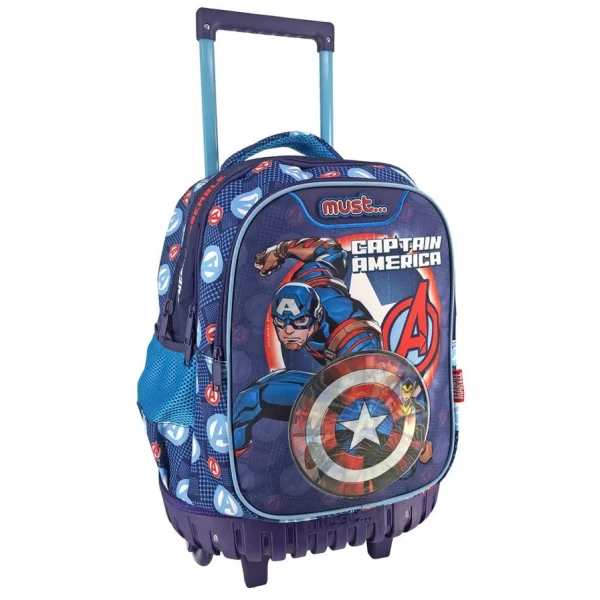 MUST ΤΣΑΝΤΑ ΠΛΑΤΗΣ TROLLEY 34X20X44 εκ. 3 ΘΗΚΕΣ CAPTAIN AMERICA
