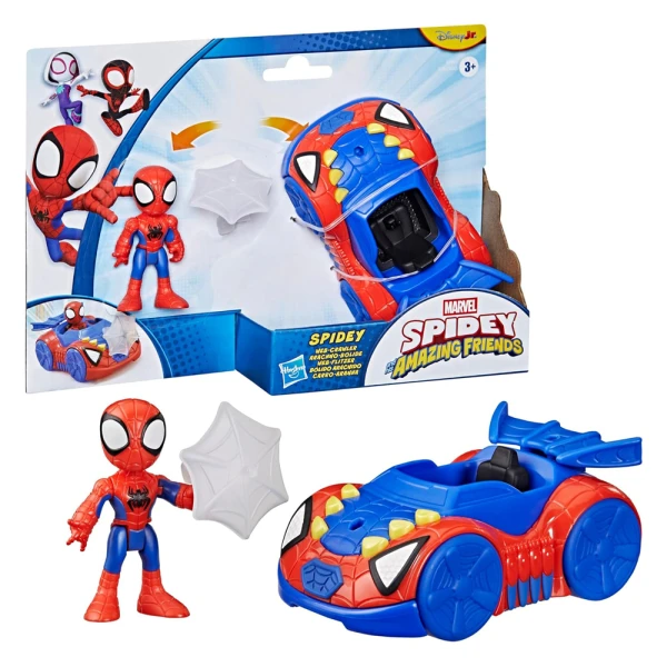 SPIDEY AND HIS AMAZING FRIENDS SPIDEY WEB CRAWLER VEHICLE AND FIGURE