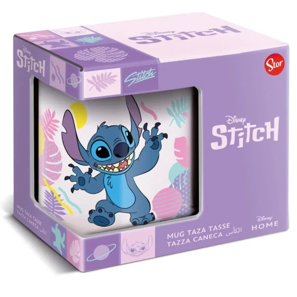 ΚΕΡAΜΙΚΗ ΚΟΥΠΑ 325ml STITCH HAWAIAN FLOWER ΣΕ ΚΟΥΤΙ ΔΩΡΟΥ