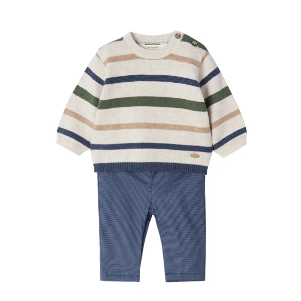 MAYORAL SET LONG PANTS + JERSEY WHITE