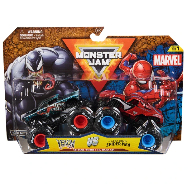 MONSTER JAM ΟΧΗΜΑΤΑ MARVEL 2 PACK 1:64 - 2 ΣΧΕΔΙΑ