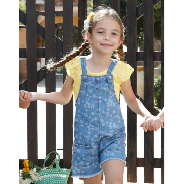 ENERGIERS BEBE GIRL DUNGAREES BLUE JEAN