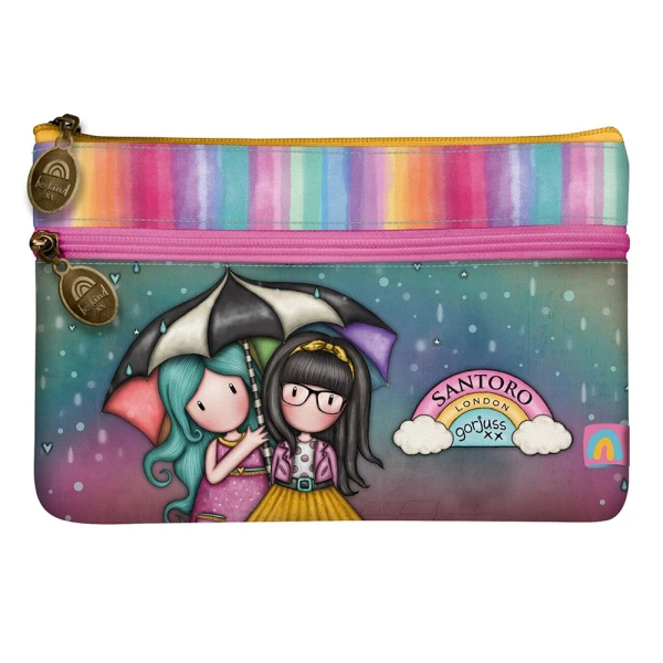 GORJUSS SANTORO FLAT PENCIL CASE BE KIND TO EACH OTHER