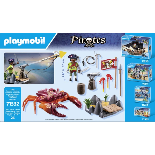 PLAYMOBIL PIRATES BATTLE WITH THE GIANT CRAB