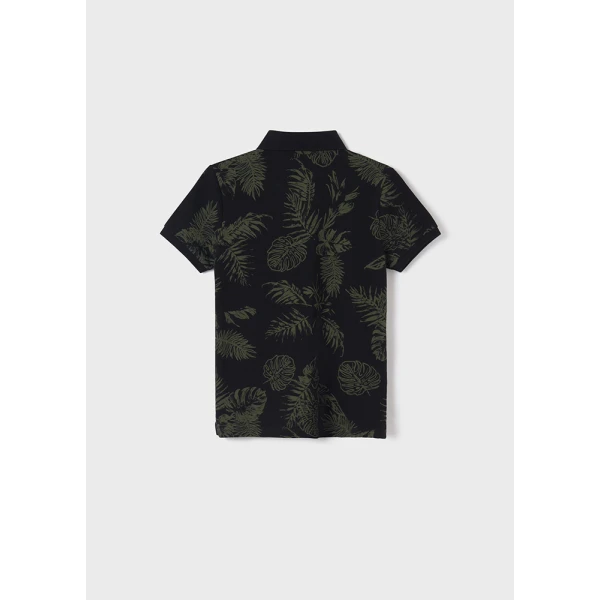 MAYORAL SHORT SLEEVES POLO STAMPED BLACK