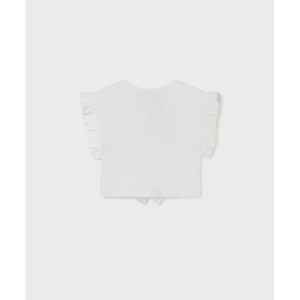 MAYORAL SHORT SLEEVES BLOUSE FLOWERS ECRU