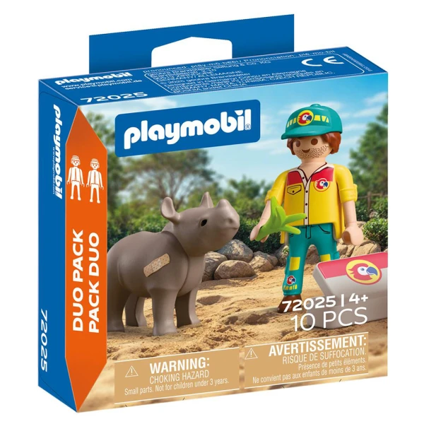 PLAYMOBIL DUOPACK RANGER WITH RHINO