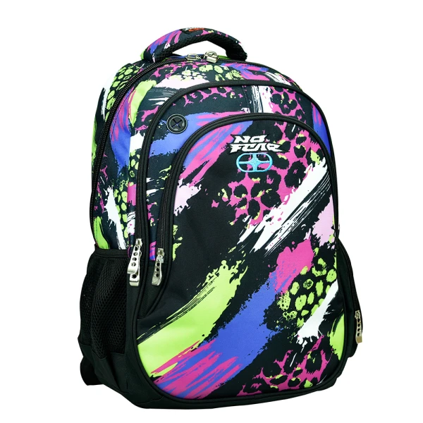 BACK ME UP OVAL BACKPACK NO FEAR FLUO PRINTS