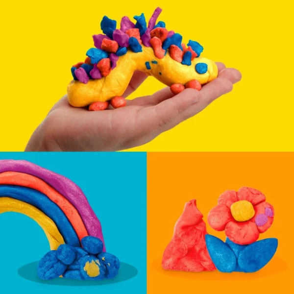 PLAY-DOH ΣΕΤ 4 ΒΑΖΑΚΙΑ SHIMMERY METALLICS