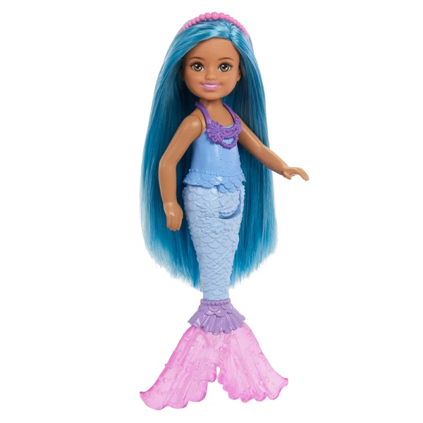 BARBIE ΚΟΥΚΛΑ CHELSEA ΠΑΡΑΜΥΘΕΝΙΟΣ ΚΟΣΜΟΣ - ΓΟΡΓΟΝΑ ΜΕ ΜΠΛΕ ΜΑΛΛΙΑ