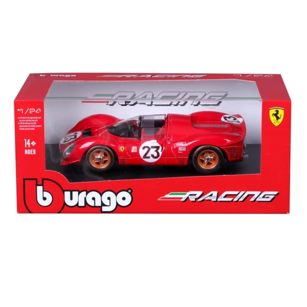 BBURAGO 1:24 RACE FERRARI 330 P4 DAYTONA (1967) RED