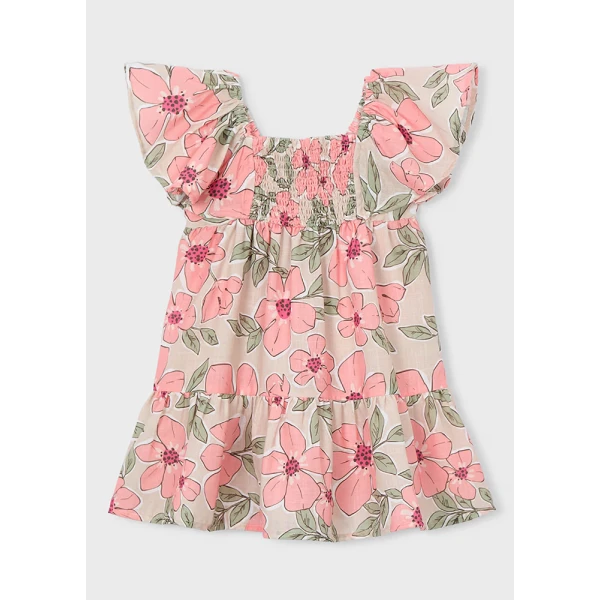 MAYORAL DRESS TYPE LINEN PRINTED MANDARIN 