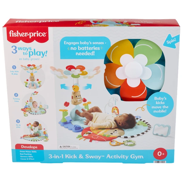 FISHER PRICE ΓΥΜΝΑΣΤΗΡΙΟ 3 ΣΕ 1 ΜΕ ΠΕΡΙΣΤΡΕΦΟΜΕΝΟ ΛΟΥΛΟΥΔΙ