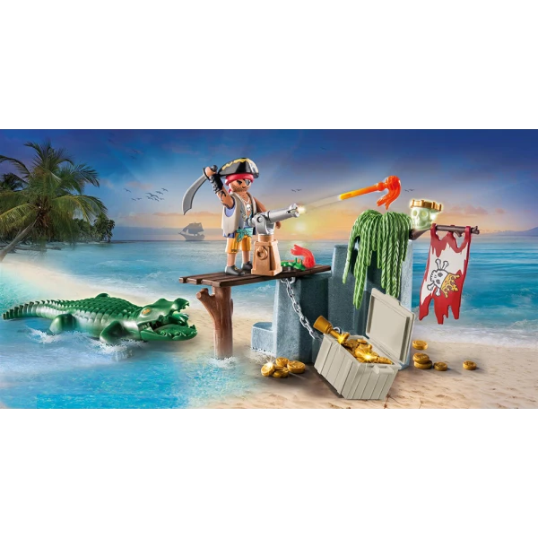 PLAYMOBIL PIRATES STARTER PACK ΠΕΙΡΑΤΗΣ ΜΕ ΑΛΙΓΑΤΟΡΑ