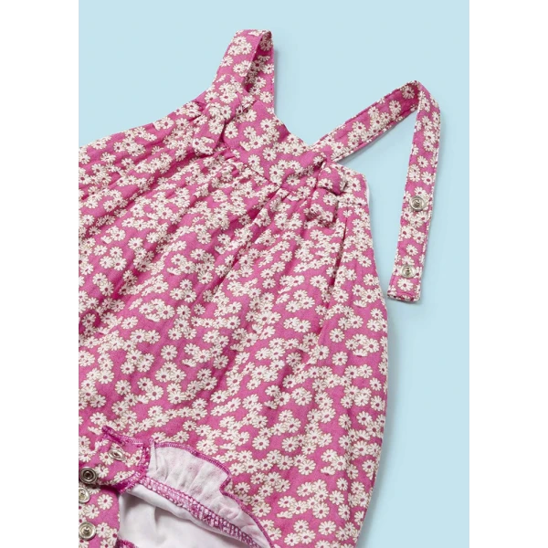 MAYORAL SET DUNGAREES WITH HAT PINK