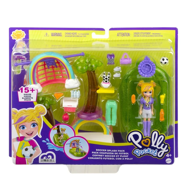 POLLY POCKET ΚΟΥΚΛΑ ΜΕ ΡΟΥΧΑ & ΑΞΕΣΟΥΑΡ ΚΟΛΥΜΒΗΣΗΣ ΚΑΙ ΑΘΛΗΣΗΣ - ΠΟΔΟΣΦΑΙΡΟ