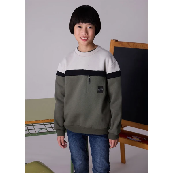 MAYORAL SWEATSHIRT BLOCKING OLIVE 