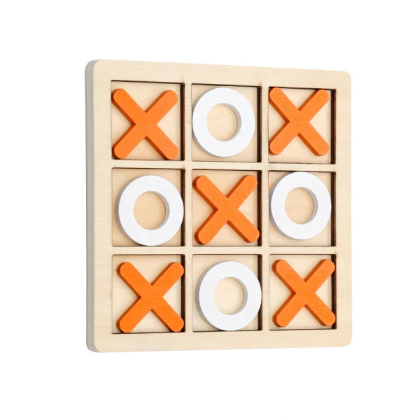 WOODEN TABLE GAME TIC-TAC-TOE - 2 COLORS