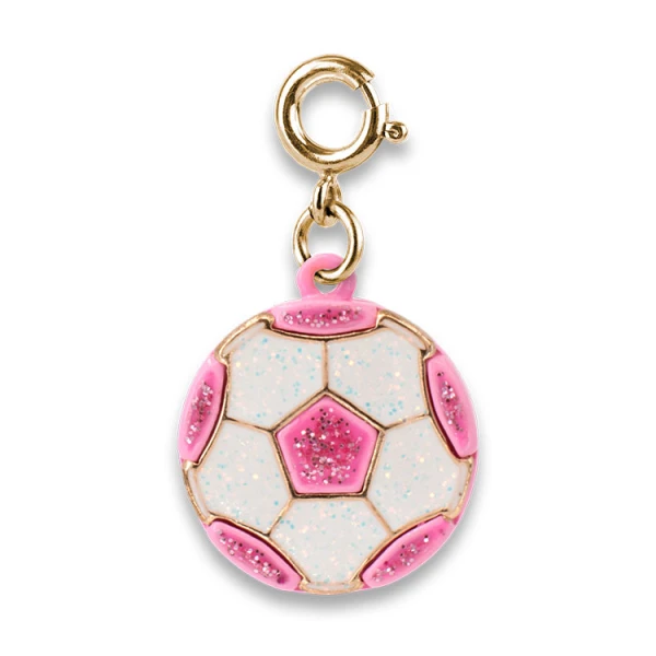CHARM IT GOLD GLITTER SOCCERBALL CHARM