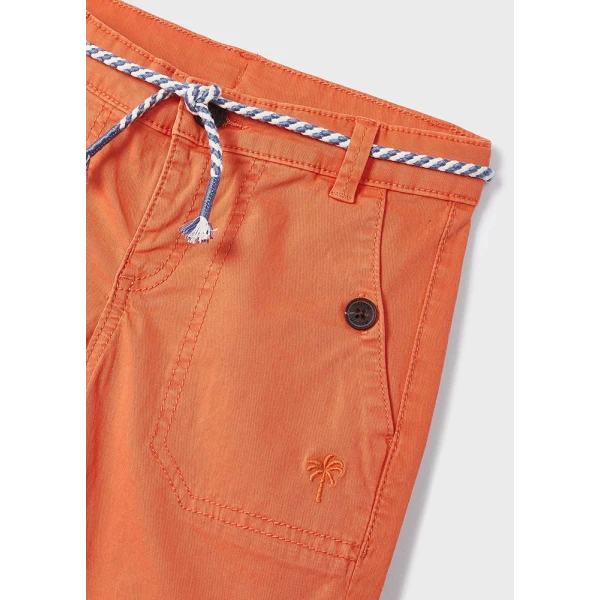 MAYORAL BERMUDA PANTS CORD BELT ORANGE