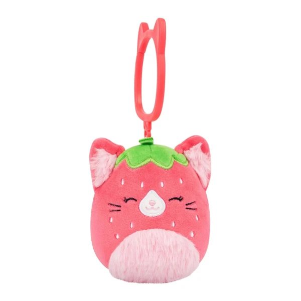 SQUISHMALLOWS PLUSH KEYCHAIN 9 cm W12 - OLMA THE STRAWBERRY CAT