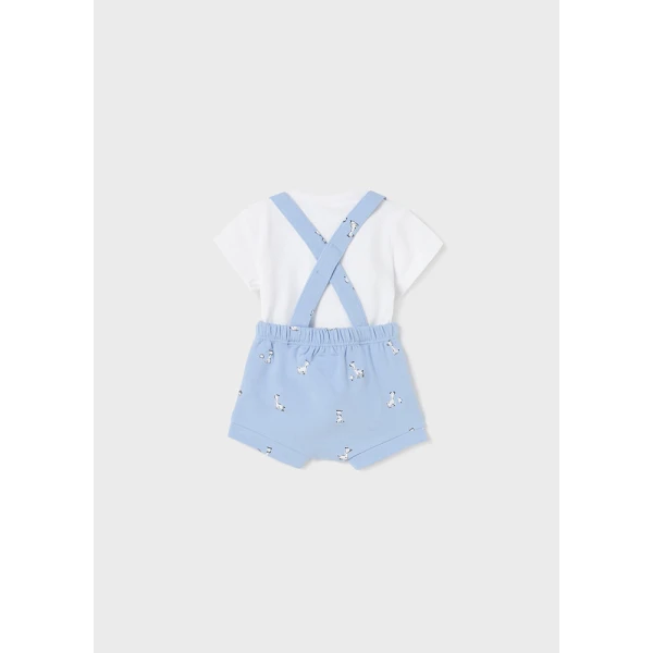MAYORAL SET TROUSERS WITH STRAPS LIGHT BLUE