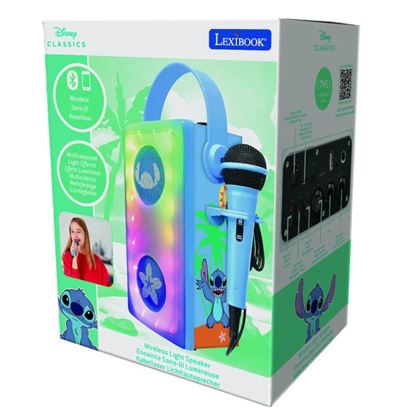 LEXIBOOK BLUETOOTH ΗΧΕΙΟ ΜΕ ΜΙΚΡΟΦΩΝΟ ΚΑΡΑΟΚΕ STITCH