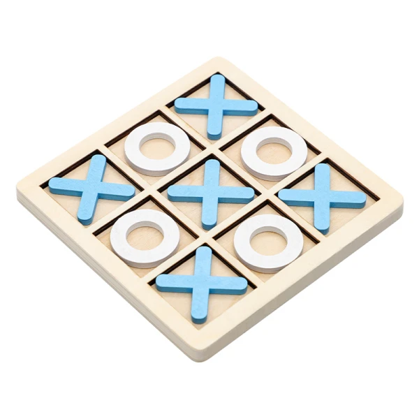 WOODEN TABLE GAME TIC-TAC-TOE - 2 COLORS