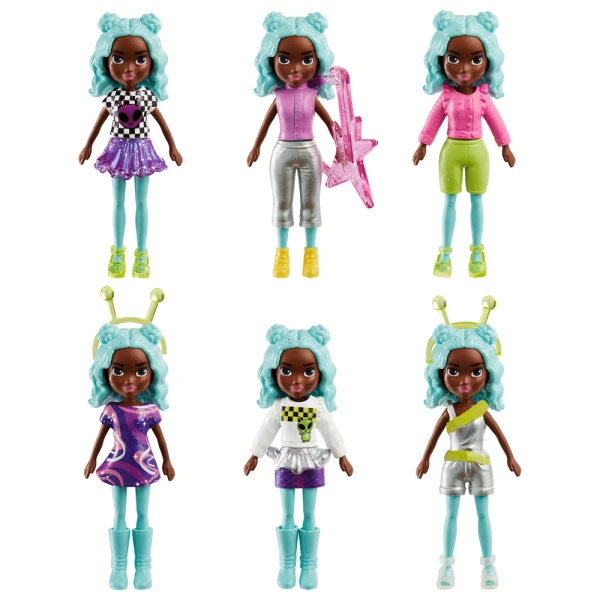 POLLY POCKET - NEW DOLL WITH FASHIONS MEGA PACK HKV97