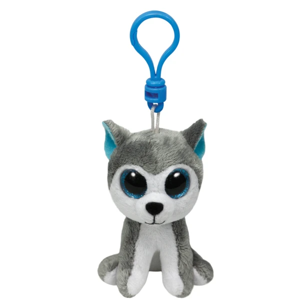 TY BEANIE BOOS SLUSH ΧΝΟΥΔΩΤΟ ΚΛΙΠ ΣΚΥΛΑΚΙ ΓΚΡΙ ΚΑΙ ΛΕΥΚΟ 8.5ΕΚ