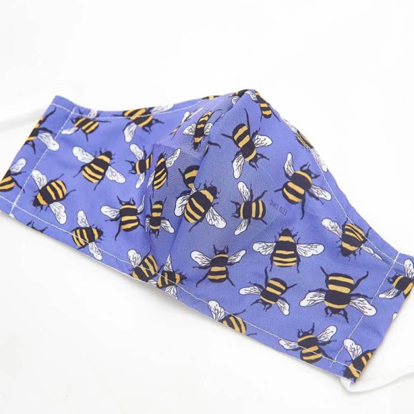 ECO CHIC PROTECTIVE MASK BEES BLUE