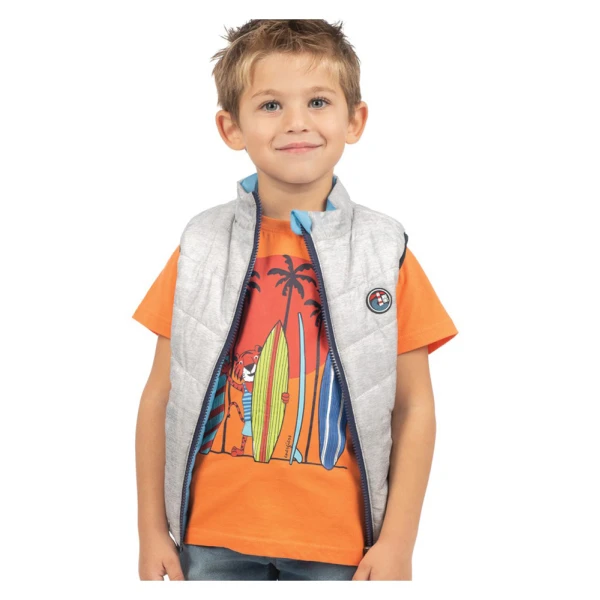 ENERGIERS JERSEY BLOUSE PRINT SURF CARROT