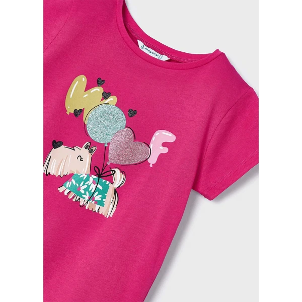 MAYORAL SHORT SLEEVES BLOUSE FUCHSIA
