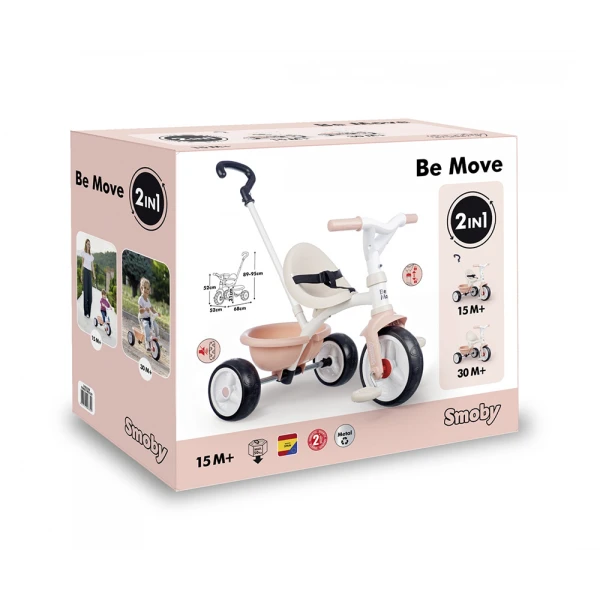 SMOBY ΤΡΙΚΥΚΛΟ BE MOVE ΡΟΖ