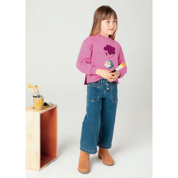 MAYORAL SWEATER EMBROIDERY PINK