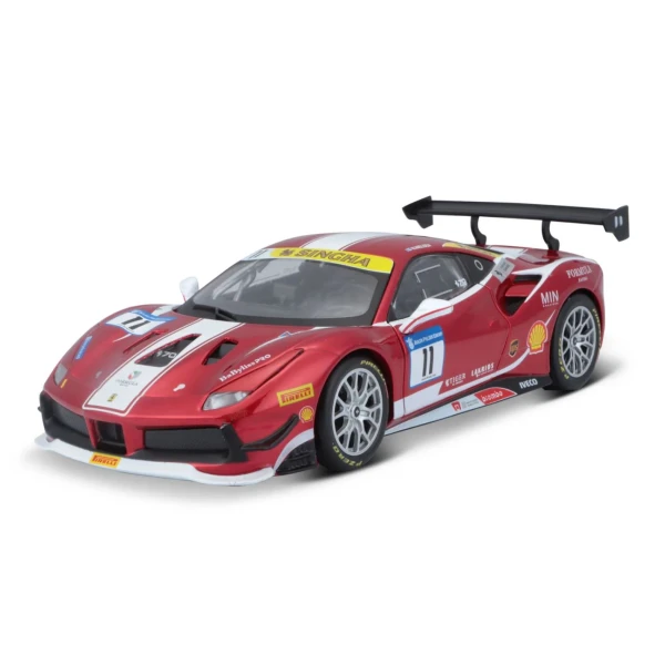 BBURAGO 1:24 RACE FERRARI 488 CHALLENGE RED
