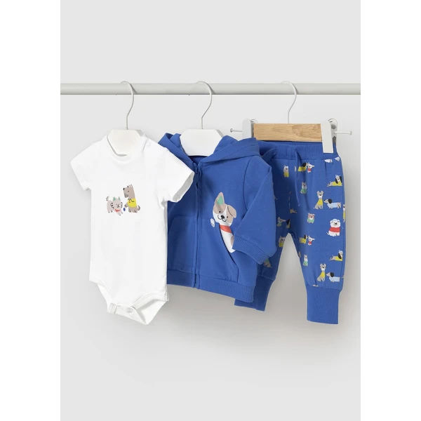 MAYORAL BODYSUIT 3 PIECES BLOUSE ELECTRIC BLUE