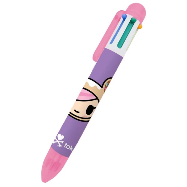 PEN WITH 6 COLORS TOKIDOKI  - 2 DESIGNS
