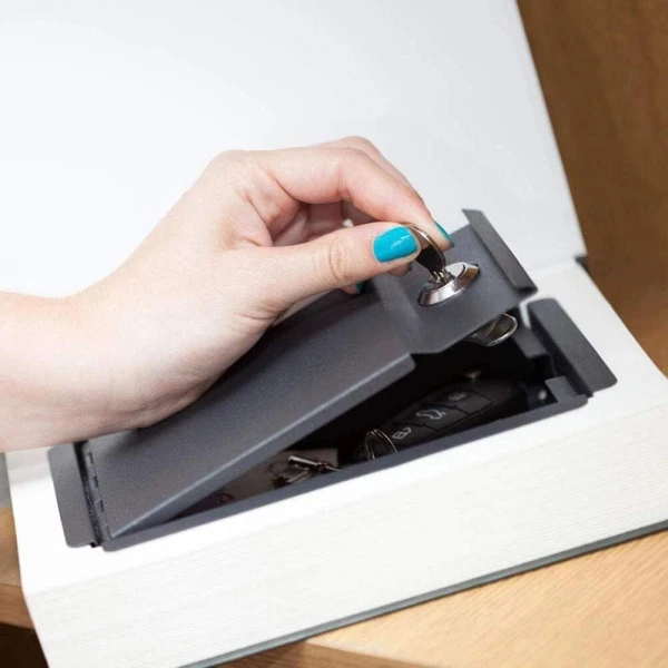 THE SOURCE SMART METAL SAFE HIDDEN INSIDE A BOOK