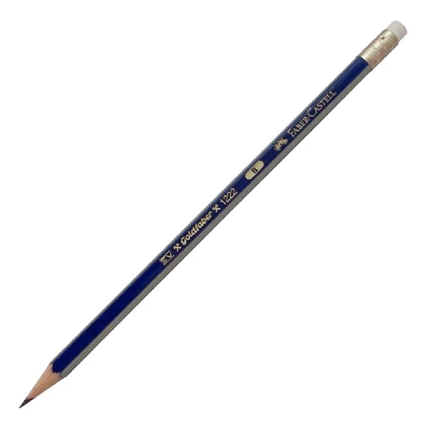 FABER-CASTELL PENCIL GOLDFABER WITH ERASER B