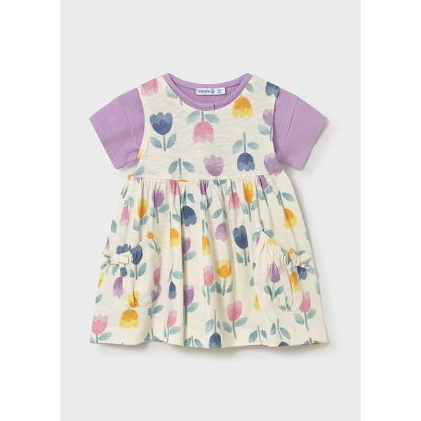 MAYORAL DRESS 2 PIECES LILAC 